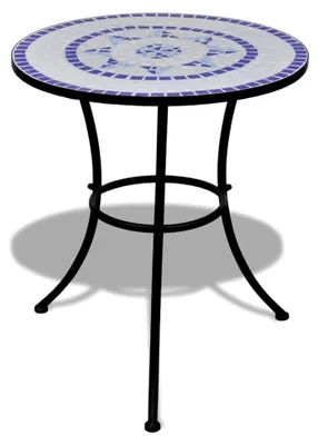 Produktbild von Bistrotisch Blau und Weiß 60 cm
