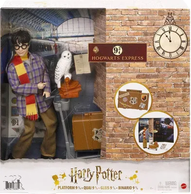 Produktbild von Mattel GXW31 - Harry Potter - Spielfigur mit Zubehör, Gleis 9 3/4