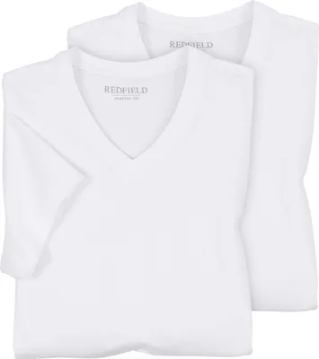Produktbild von Redfield 2er-Pack T-Shirts Übergröße weiß V-Neck