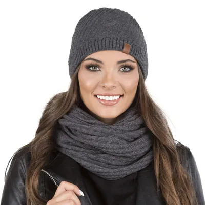 Produktbild von VIVISENCE Trendiger Damen Winter Set Aus Mütze Und Loop-Schal Mit Wärmendem Garn
