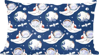 Produktbild von MuchoWow® Zierkissen Sofakissen Wohnzimmer Dekokissen 60x40 cm Muster - Kinder - Planeten - Jungen - Kinder - Mädchen - Kinder - Kopfkissen - Polster mit Foto