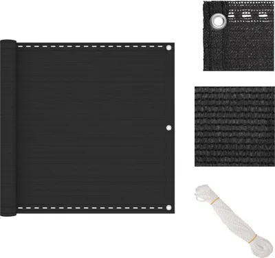 Zdjęcie produktu dla vidaXL Parawan balkonowy antracytowy 90x500 cm HDPE - Parasole i osłony przeciwsłoneczne