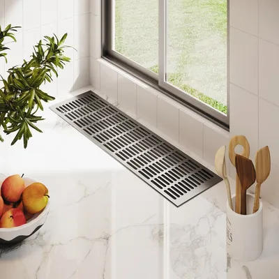 Produktbild von Aluminium Lüftungsgitter 150mm x 400mm Stegblech Heizungsdeckel Edelstahl eloxiert