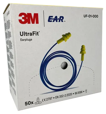 Image de 3M UF01000 Bouchons d'oreilles réutilisables 3M E-A-R Ultrafit UF-01-000, jaune