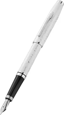 Productafbeelding van Cross Coventry Jaar van de snake pearl white lacquer vulpen - Gegraveerde snake design cap en barrel