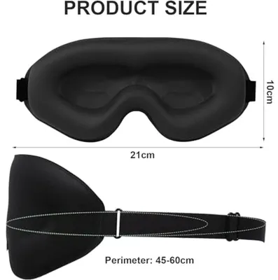 3D Schlafmaske für Seitenschläfer - Ergonomische und verstellbare Augenmaske für tiefen Schlaf