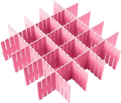 Produktbild von PolkaHome® 8er Set Schubladen-Organizer, verstellbare Schubladenteiler, DIY Schubladeneinsatz für Kleidung, Socken, Unterwäsche,