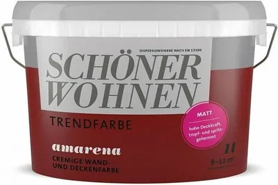 Produktbild von Schöner Wohnen Trendfarbe matt 1 L Farbwahl, Farbe:Amarena