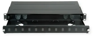 Immagine prodotto di ROLINE Leeres Keystone-Patchpanel - Rack montierbar - Schwarz - 1U - 48.3 cm (19?)