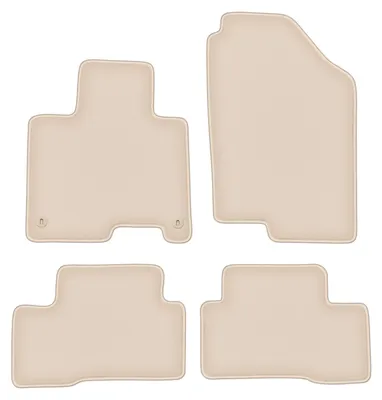 Produktbild von DURBAN Beige Velours-Fußmatten-Set für Hyundai Tucson IV Hybrid SUV (2021-)