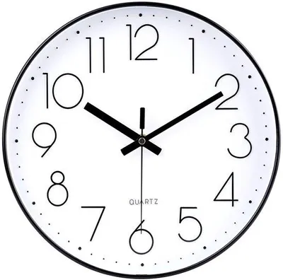 Produktbild von Schwarze Wanduhr 30cm runde Dekoration
