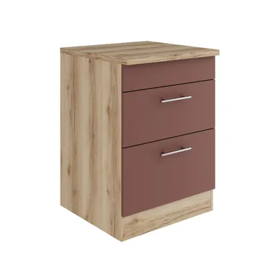 Produktbild von Optifit Auszugunterschrank Bari407 BxTxH 60 x 60 x 84,8 cm rostrot matt zerlegt KUBA UC636-9+