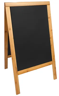 Produktbild von Securit Kundenstopper WOODY mit Kreideoberfläche 700 x 1.250 mm buche
