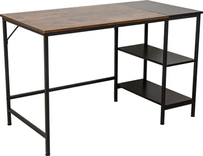 Produktbild von CLP Schreibtisch Ocala mit Regalfächern schwarz/braun
