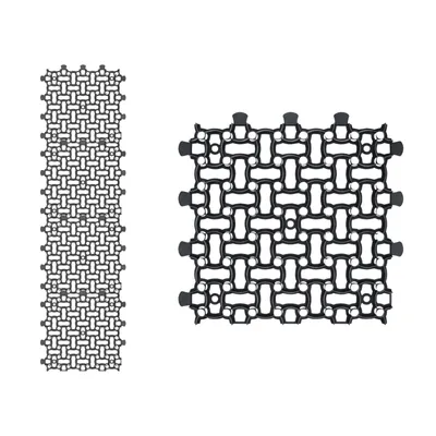 Produktbild von GARDENIX  Rasengitter Paddockplatte 4x 50x50 cm (1,00m²) Rasenwaben Parkplatzrasen Rasenmatten Kiesgitter Rasengitterplatten Schwarz