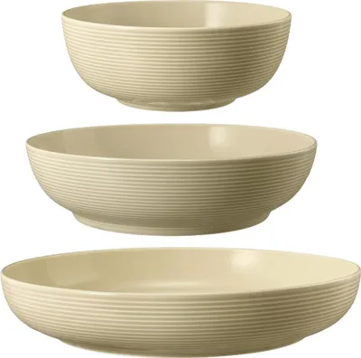 Produktbild von Seltmann Weiden Beat Sandbeige Foodbowl Set 3tlg. 20/25/28 cm