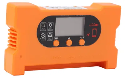 Obrázek produktu pro Solární regulátor nabíjení 12 V/24 V s dvěma porty USB typu C pro rychlé nabíjení, solární panel a regulátor baterie s LCD displejem, 10 A