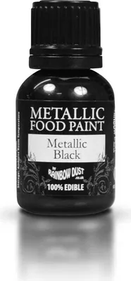 Obrázok produktu pre Rainbow Dust Metallic Farbe Metallic Black, 25 ml