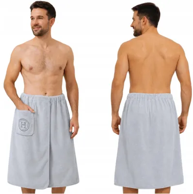 Immagine prodotto di Sauna Kilt Uomo Spa – Pareo Da Bagno Per Piscina, Set Da Bagno 80X150 Cm