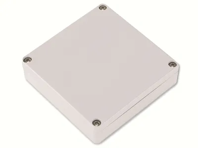 Produktbild von HAMMOND Universal-Gehäuse,1551WXGY, Polycarbonate, grau, IP68, 80x80x22 mm