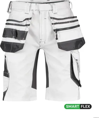 Produktbild von Dassy Stretch-Malershort mit Holstertaschen TRIX 250091 PESCO41 Gr. 48 weiß/anthrazitgrau