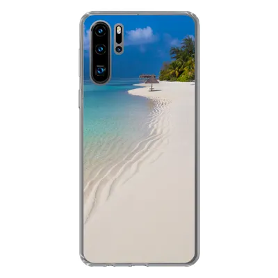 Produktbild von MuchoWow® Handyhülle Schutzhülle Hülle für Huawei P30 Pro Meer - Strand - Sommer Silikon Softcase Handy Hülle - Schutzdeckel
