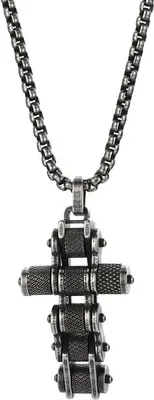 Produktbild von Halskette Chain Cross - Schwarz/Silber für Herren KP29313