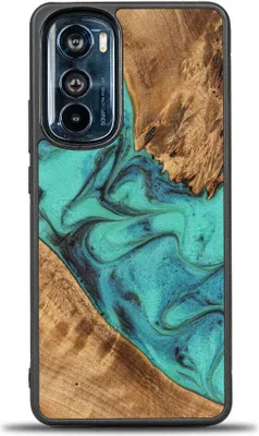 Produktbild von Holzhülle Bewood Unique - Turquoise für Motorola Edge 30