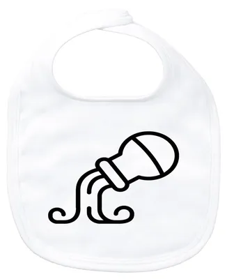 Produktbild von Huuraa Baby Lätzchen Wassermann Sternzeichen Symbol White Klettverschluss  Baumwolle Latz Geschenkidee