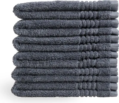 Produktbild von PHLOX Gästehandtücher Set - 6 Teilig - 100% Baumwolle 600 g/m² - 30x50 cm - Frottee, Weich - Blau