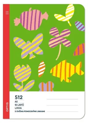 Produktbild von Sešit A5 512 Optys, s dvěma pomocnými linkami, 10 listů, Příroda