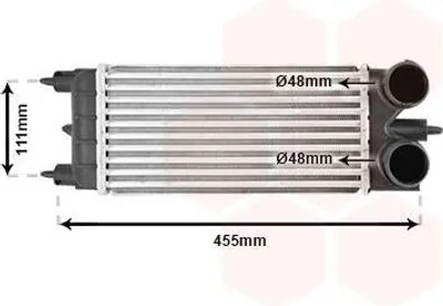 Produktbild von VAN WEZEL 40004365 Ladeluftkühler LLK Turbo Intercooler