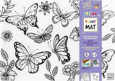 Image de Tapis d'éveil papillon coloré - un plaisir créatif pour les enfants ! Effaçable et réutilisable, idéal pour développer l'imagination et la créativité des tout-petits.
