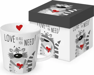 Image de PPD Need Love Racoon Trend Mug, en boîte cadeau, tasse à anse, tasse à café, mug, New Bone China, 400 ml, 160302311