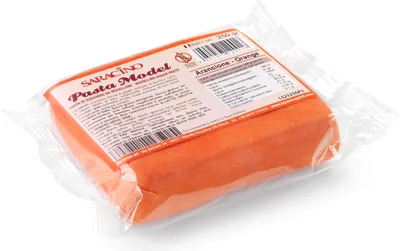 Zdjęcie produktu dla Pomarańczowa pasta cukrowa do modelowania Pomarańczowa pasta cukrowa do modelowania 250g - Saracino