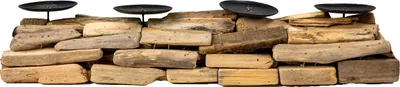 Produktbild von Holz Kerzenhalter 50 cm braun – Tischdeko aus Natur Treibholz für 4 Kerzen – Weihnachts-Deko Adventskranz rustikal Adventsdekoration