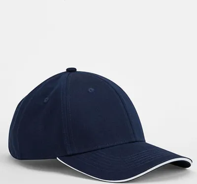 Image de Beechfield B820C | EarthAware® Classic Organic Coton 6 Panel Cap - Sandwich Pe - Couleur : French Navy/White - Taille : One Size