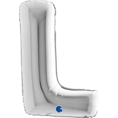 Produktbild von Riesenbuchstabe Folienballon 40"/102cm | Silber #L