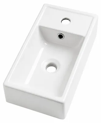 Produktbild von Waschbecken Apollo 40 x 22 cm – Weiß – Waschbecken für Waschbeckenunterschrank