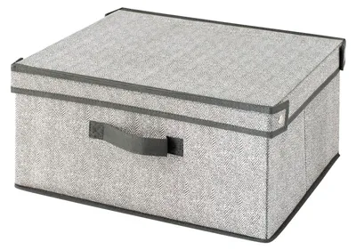 Produktbild von H&H Polypropylen-Garderobenbox, grau, 41 x 35 x 20 cm