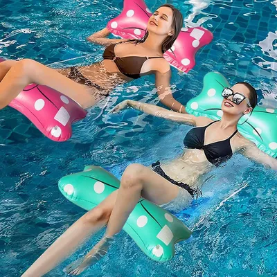 Produktbild von Luftmatratze Schwimmbad, 2 Stück, 4-in-1, aufblasbare Sonnenliegen, für im Wasser