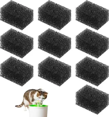 Image de Filtres à mousse cubiques pour l'eau des chats - Filtres à mousse pour une purification optimale