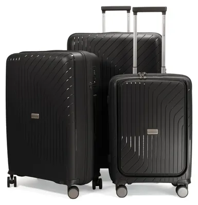 Immagine prodotto di HAUPTSTADTKOFFER TXL set di 3 trolley da viaggio leggeri e robusti valigia con scomparto per laptop su ruote set di valigie da viaggio valigie leggere da viaggio,,nero