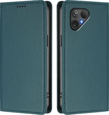 Immagine prodotto di Custodia in pelle per Fairphone 5, custodia a libro magnetica in Finto cuoio con supporto, verde