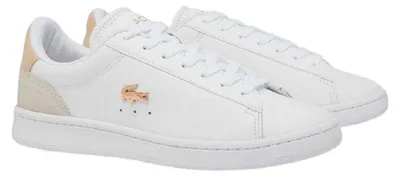 Produktbild von Lacoste - "Carnaby" Sneaker für Damen, Leder, Flach GT26082 (38 EU) (Weiß/Hellrosa)