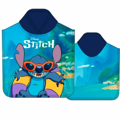 Produktbild von Disney Stitch Mikrofaser Poncho Handtuch