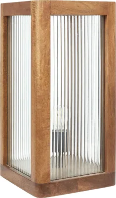 Obrázek produktu pro BELIANI Stolní lampa z mangového dřeva se skleněnými panely průmyslový design moderní domácí dekorace osvětlení
