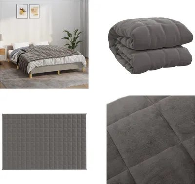 Immagine prodotto di vidaXL Coperta pesata grigia 120x180 cm 9 kg in tessuto - coperta pesata - coperta pesata - coperta pesata - coperta
