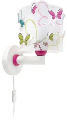 Produktbild von Wandleuchte Schmetterlings-Design für Kinderzimmer, halbkreisförmig, blendfrei