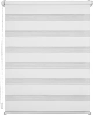 Produktbild von Duo-Rollo Doppelrollo Klemmfix, ohne Bohren, blickdicht, mit Montageschiene Sichtschutz Sonnenschutz Weiß,50 cm x 150 cm (B x L)